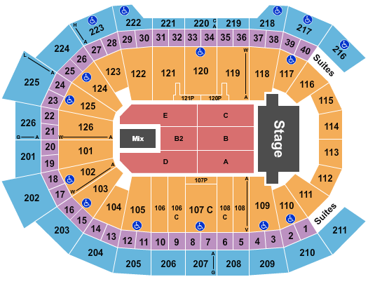 Giant Center TSO Seating Chart